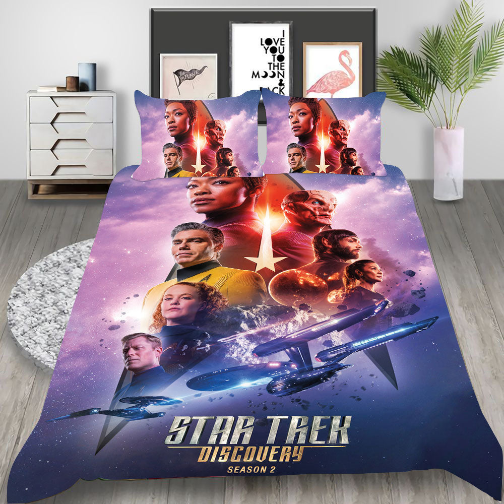 Star Trek  Discovery Cosplay Bedding Set Duvet Cover Pillowcases Halloween Home Decor