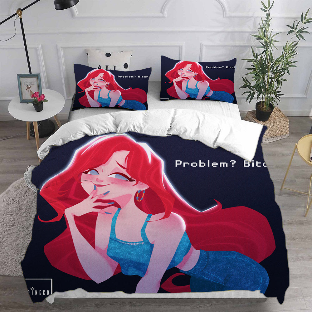 Ruby Gillman Teenage Kraken Cosplay Bedding Set Duvet Cover Pillowcases Halloween Home Decor