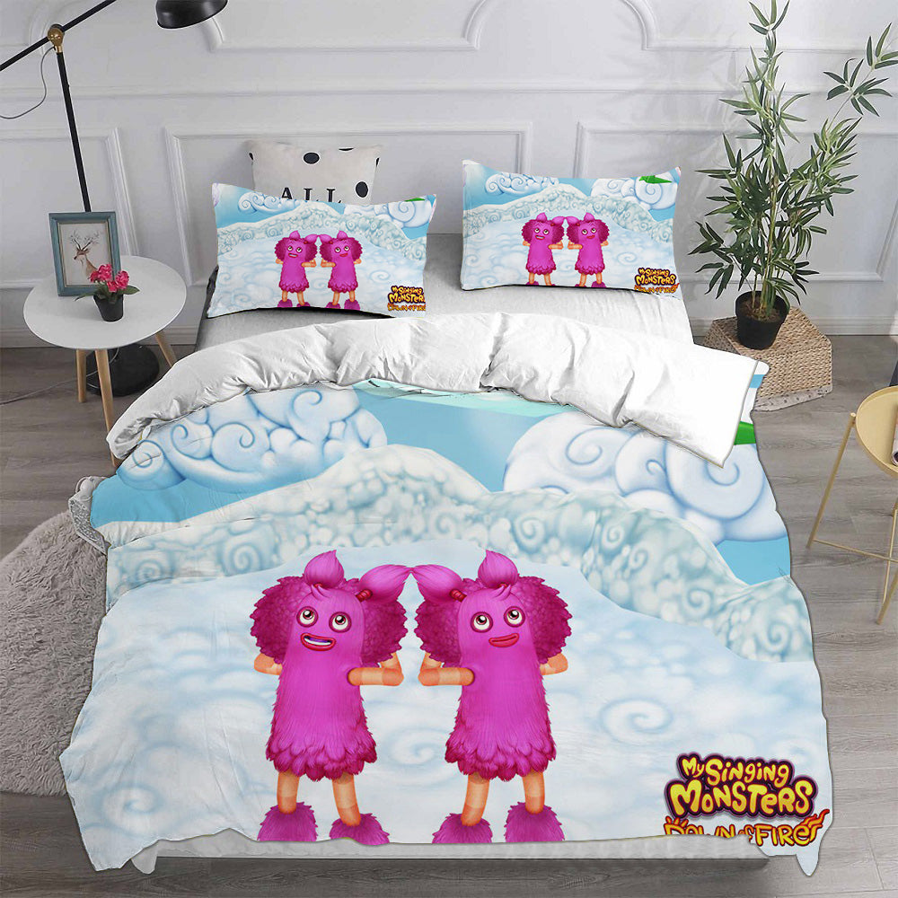 My Singing Monsters Cosplay Bedding Set Duvet Cover Pillowcases Halloween Home Decor