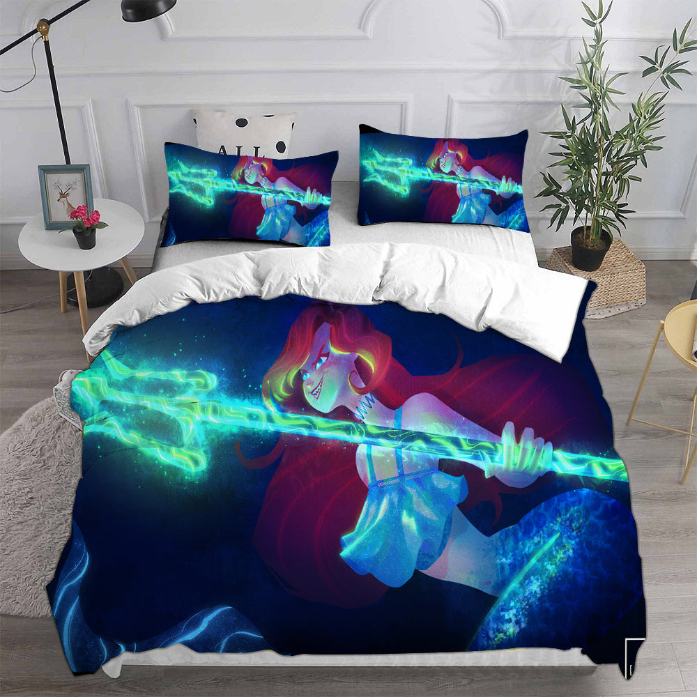 Ruby Gillman Teenage Kraken Cosplay Bedding Set Duvet Cover Pillowcases Halloween Home Decor