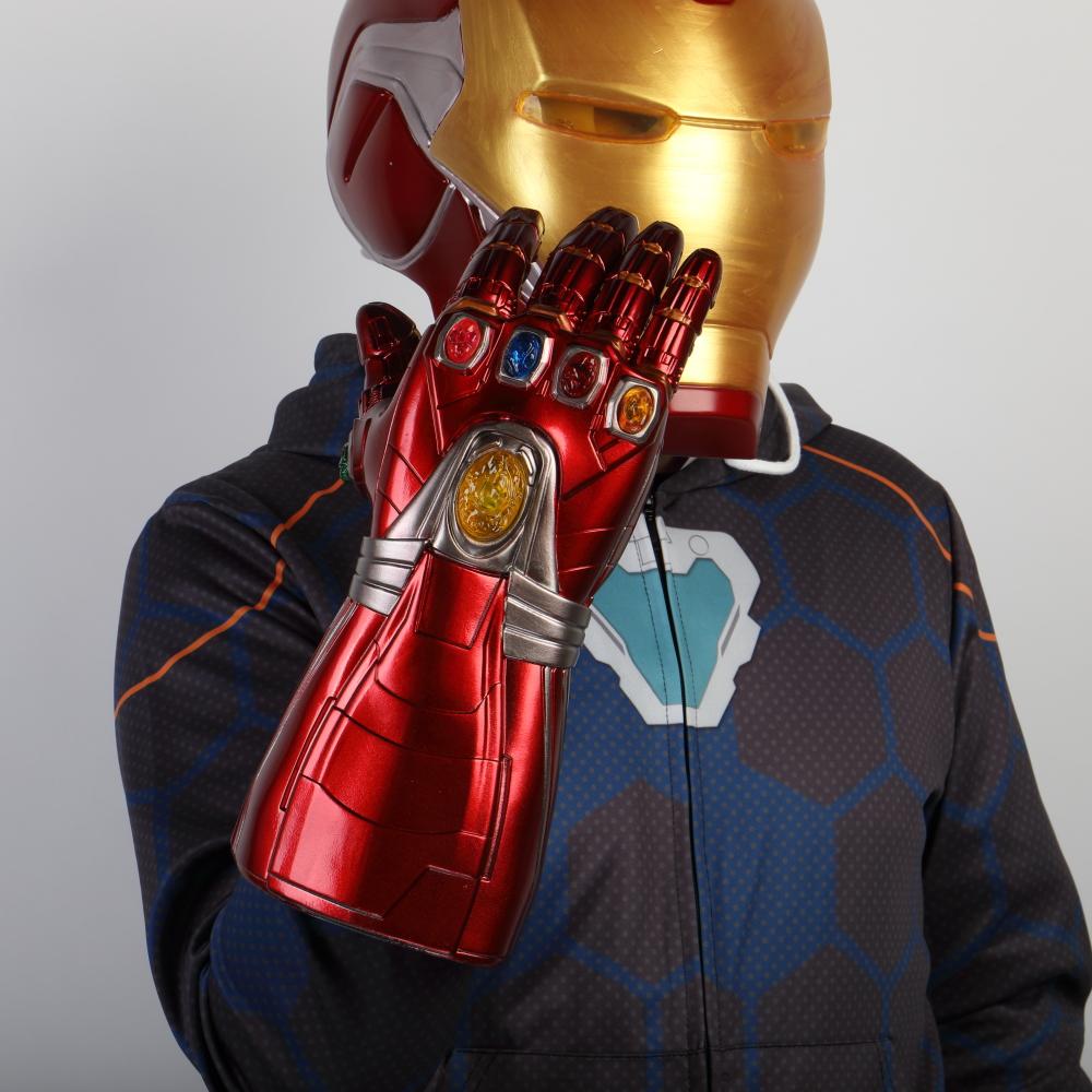 Avengers Endgame Iron Man Gauntlet Gloves Stone Movable Led Light Infinity War Glove Halloween Cosplay props