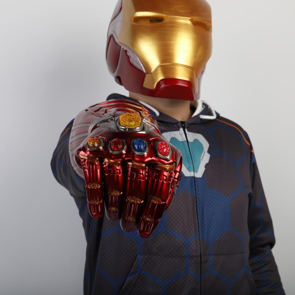 Avengers Endgame Iron Man Gauntlet Gloves Stone Movable Led Light Infinity War Glove Halloween Cosplay props