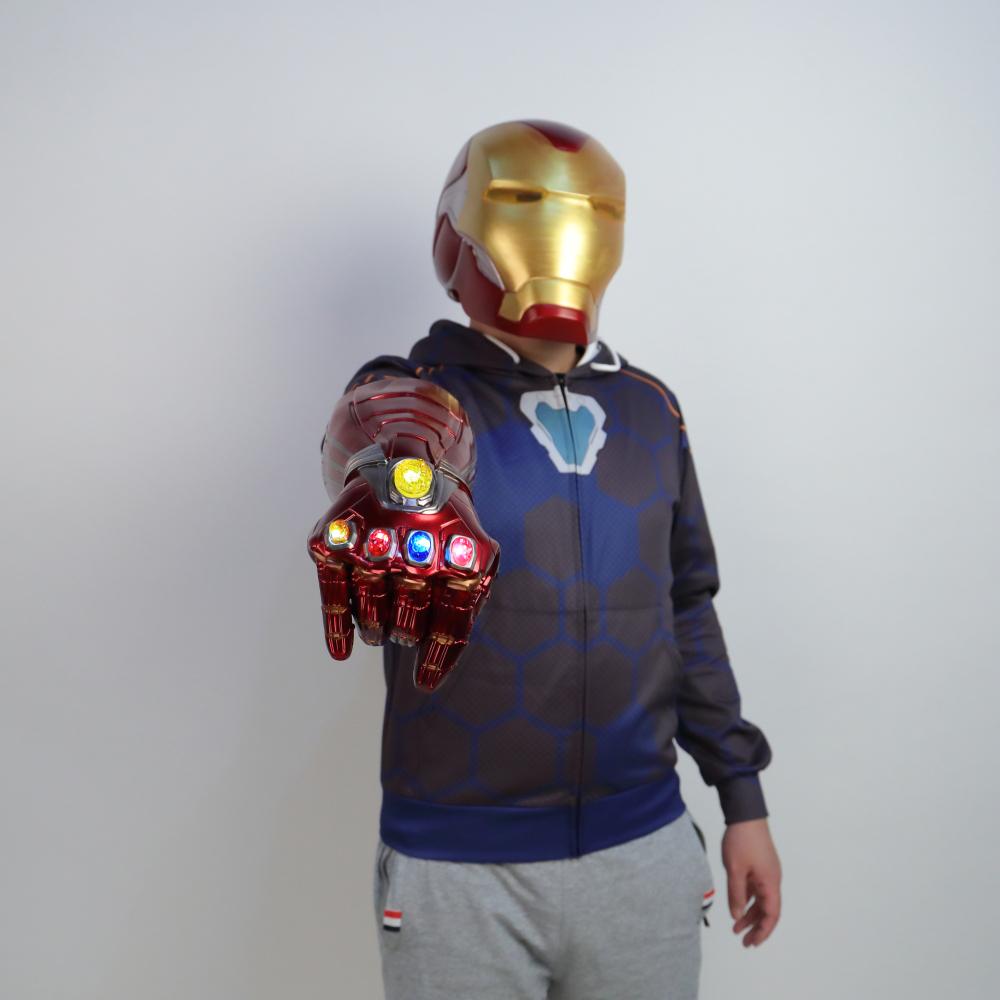 Avengers Endgame Iron Man Gauntlet Gloves Stone Movable Led Light Infinity War Glove Halloween Cosplay props