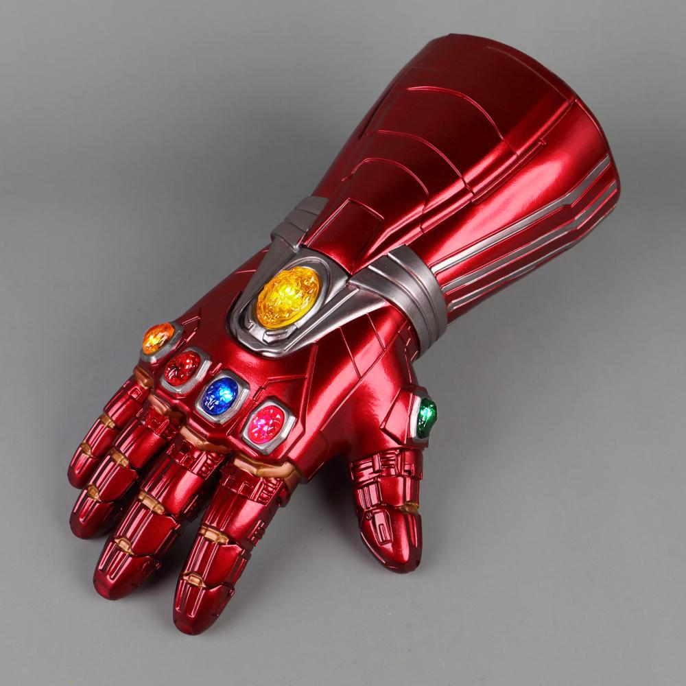 Avengers Endgame Iron Man Gauntlet Gloves Stone Movable Led Light Infinity War Glove Halloween Cosplay props