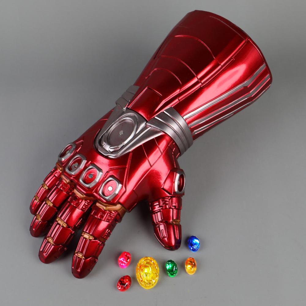 Avengers Endgame Iron Man Gauntlet Gloves Stone Movable Led Light Infinity War Glove Halloween Cosplay props