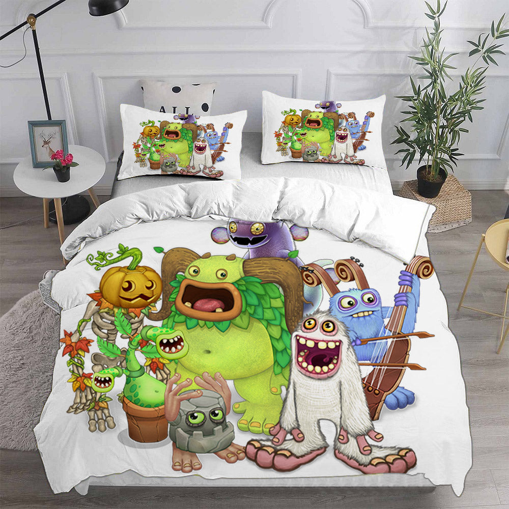 My Singing Monsters Cosplay Bedding Set Duvet Cover Pillowcases Halloween Home Decor