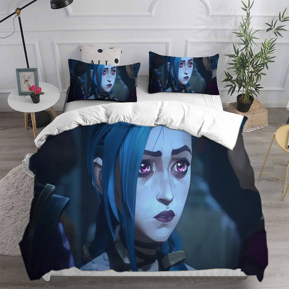 Arcane League of Legends Cosplay Bedding Set Duvet Cover Pillowcases Halloween Home Decor