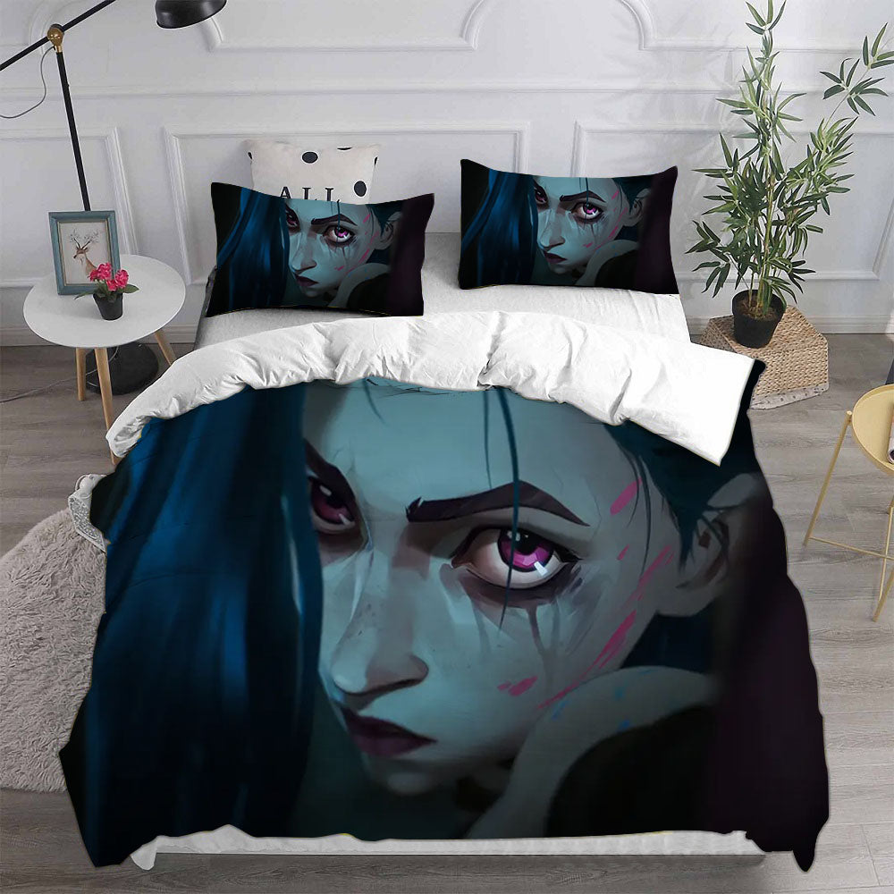 Arcane League of Legends Cosplay Bedding Set Duvet Cover Pillowcases Halloween Home Decor