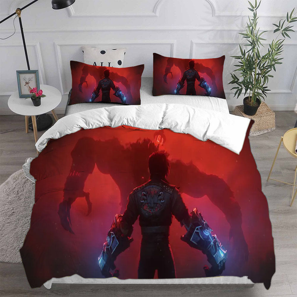 Arcane League of Legends Cosplay Bedding Set Duvet Cover Pillowcases Halloween Home Decor