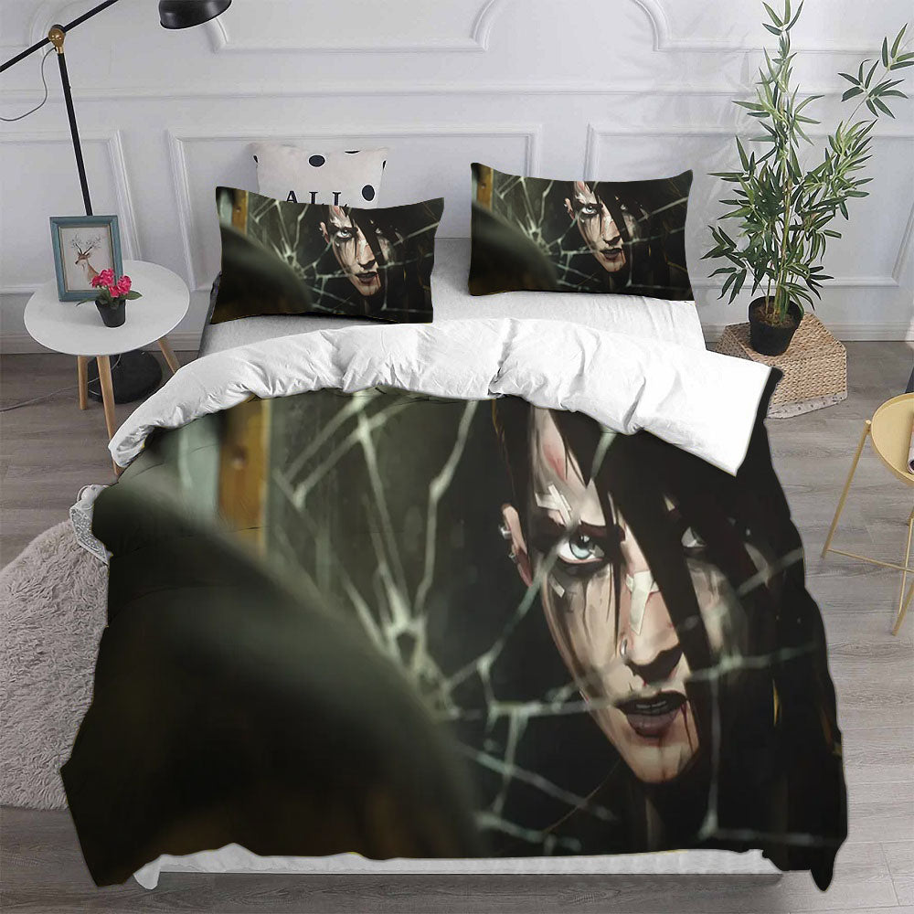 Arcane League of Legends Cosplay Bedding Set Duvet Cover Pillowcases Halloween Home Decor