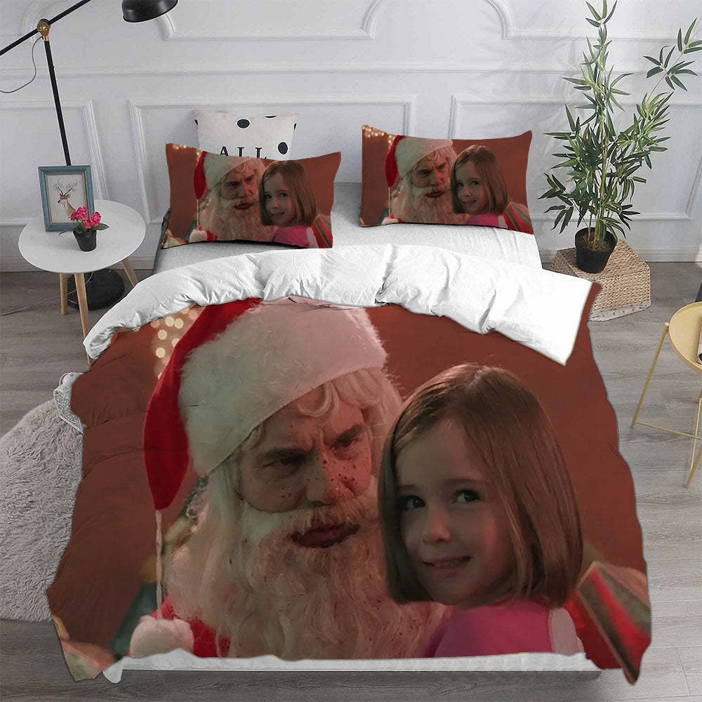 Bad Santa Cosplay Bedding Set Duvet Cover Pillowcases Halloween Home Decor