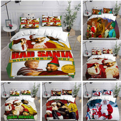 Bad Santa Cosplay Bedding Set Duvet Cover Pillowcases Halloween Home Decor