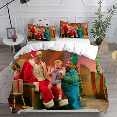 Bad Santa Cosplay Bedding Set Duvet Cover Pillowcases Halloween Home Decor