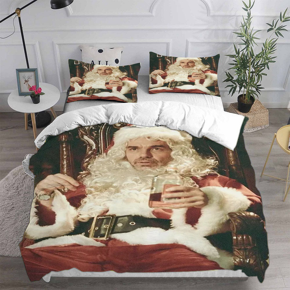 Bad Santa Cosplay Bedding Set Duvet Cover Pillowcases Halloween Home Decor