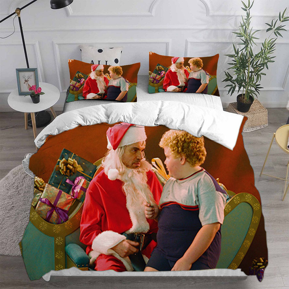 Bad Santa Cosplay Bedding Set Duvet Cover Pillowcases Halloween Home Decor