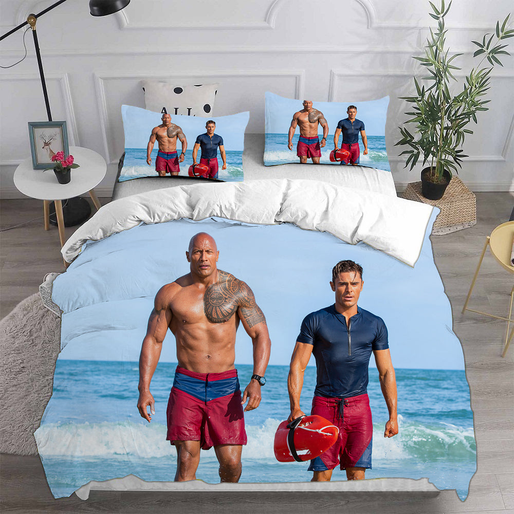 Baywatch Cosplay Bedding Set Duvet Cover Pillowcases Halloween Home Decor