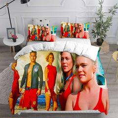 Baywatch Cosplay Bedding Set Duvet Cover Pillowcases Halloween Home Decor