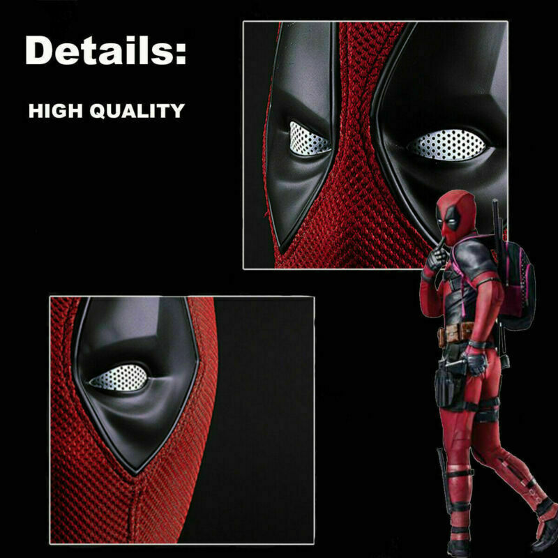 Cosplay Deadpool Mask Full Face Breathable knitted Mask Halloween Deluxe Props