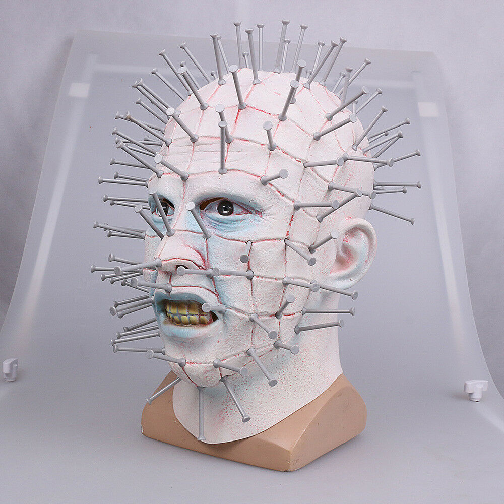 Cosplay Hellraiser Pinhead Mask Halloween Horror Ghost Scary Helmet Party Mask