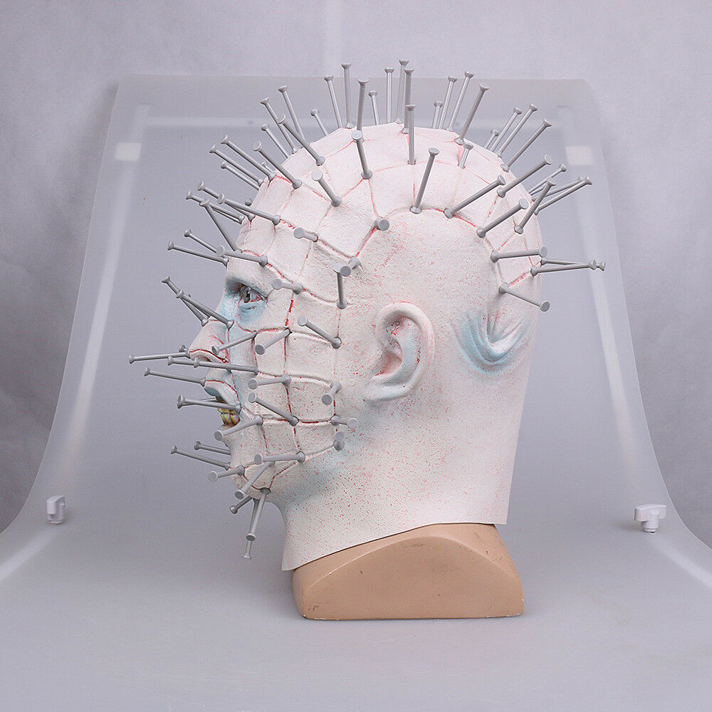 Cosplay Hellraiser Pinhead Mask Halloween Horror Ghost Scary Helmet Party Mask