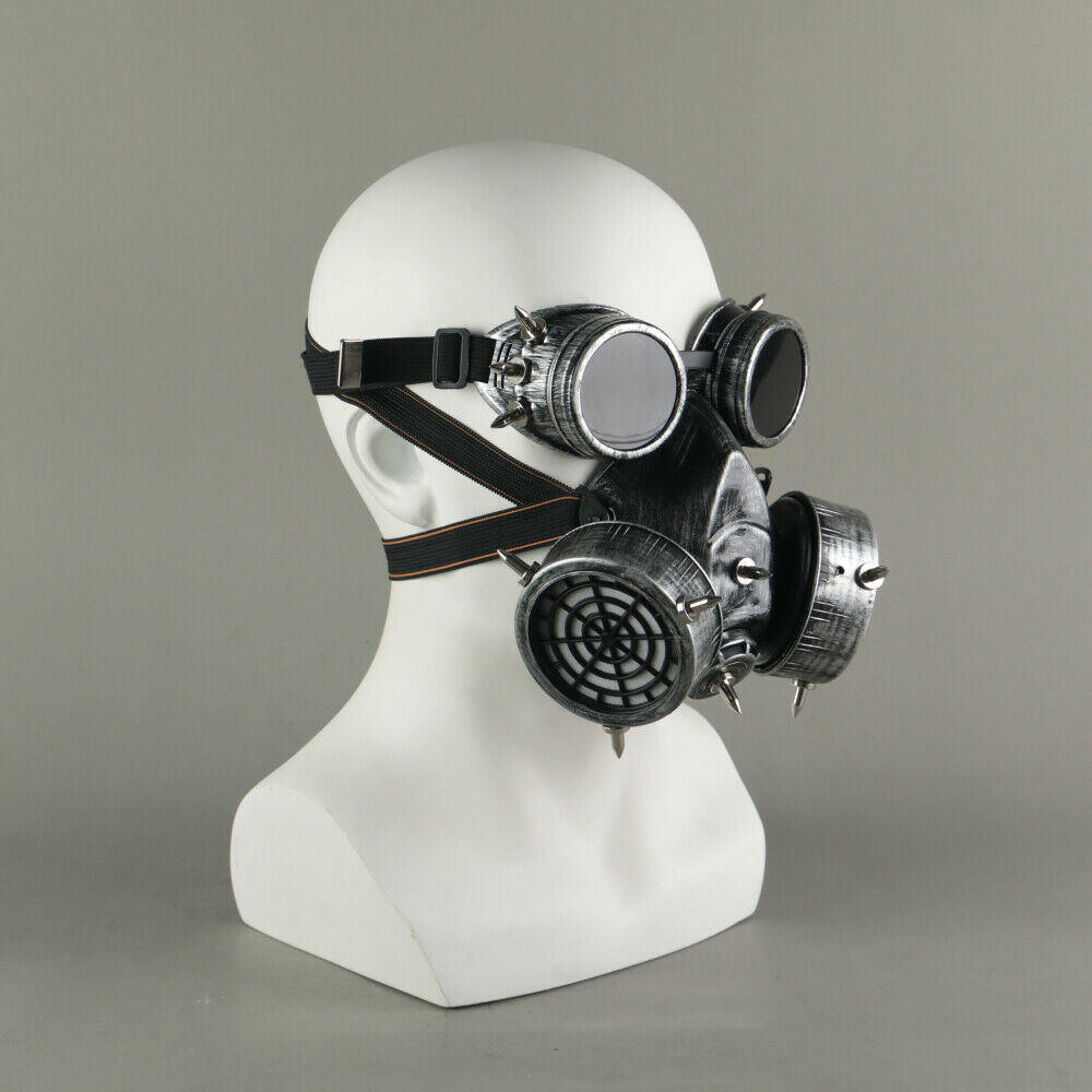 Cosplay Punk Gothic rivet Mask Steampunk Gas Facs Mask Halloween Cool Prop New
