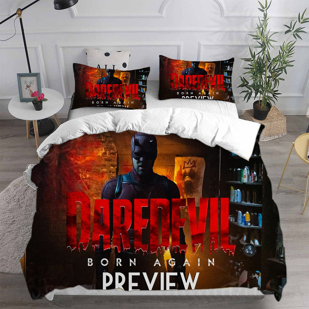 Daredevil Born Again3 Cosplay Bedding Set Duvet Cover Pillowcases Halloween Home Decor