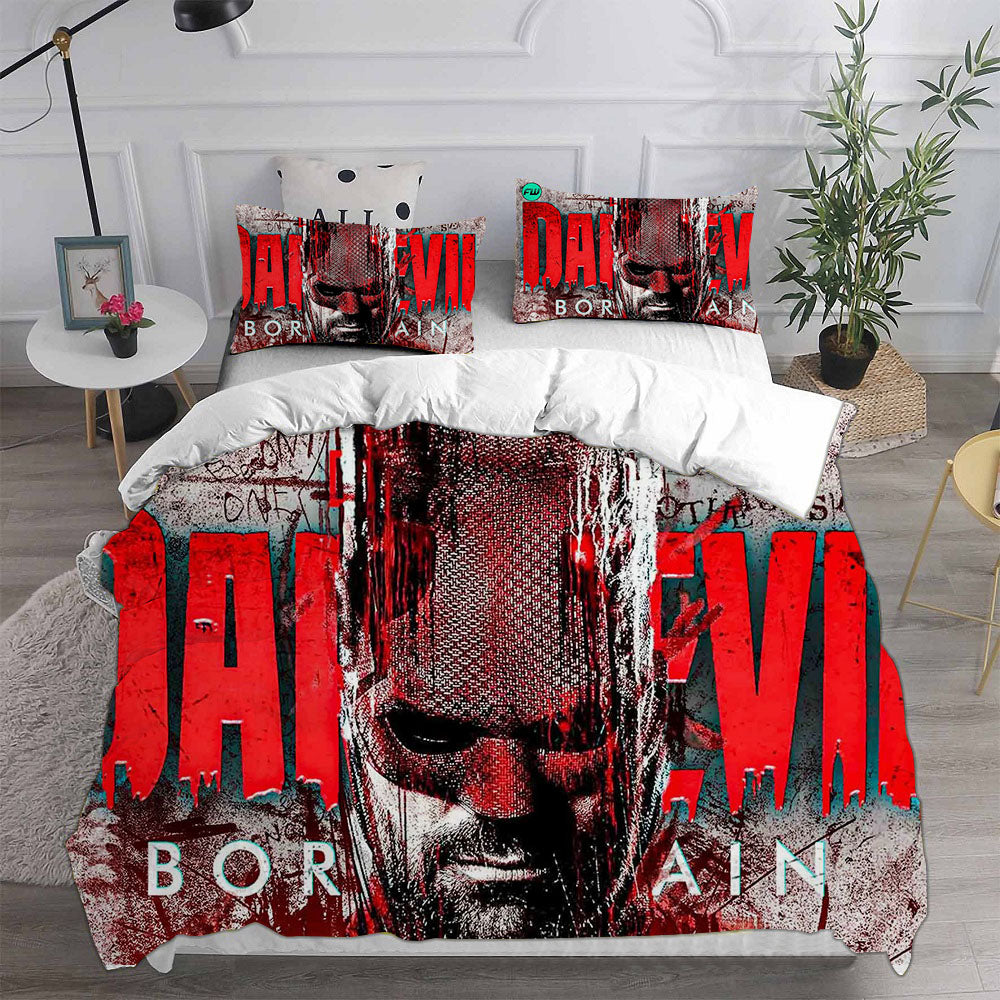 Daredevil Born Again3 Cosplay Bedding Set Duvet Cover Pillowcases Halloween Home Decor