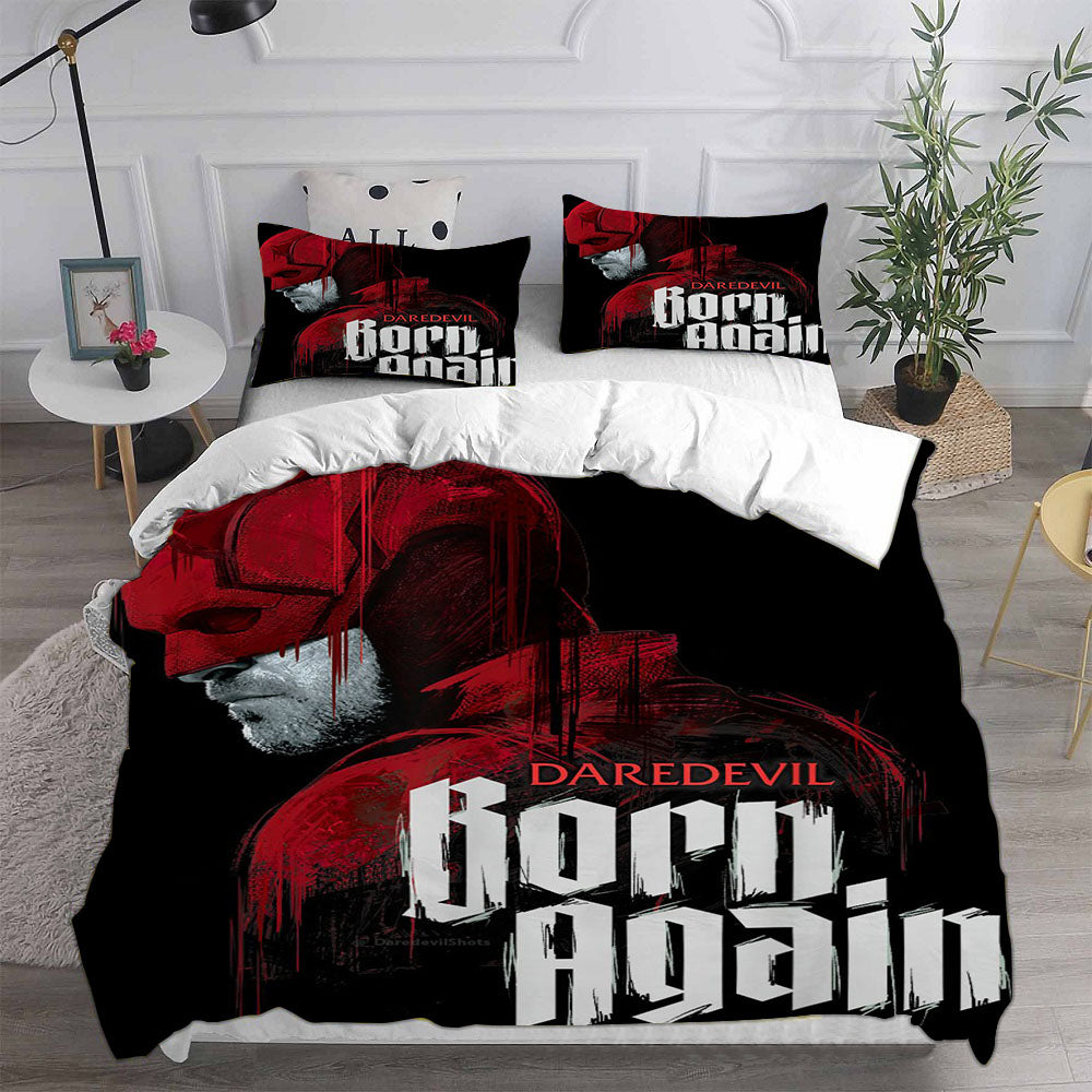 Daredevil Born Again3 Cosplay Bedding Set Duvet Cover Pillowcases Halloween Home Decor