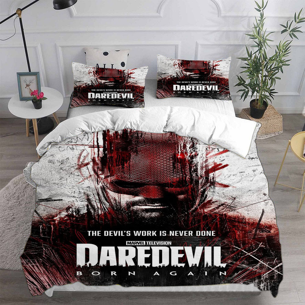 Daredevil Born Again3 Cosplay Bedding Set Duvet Cover Pillowcases Halloween Home Decor