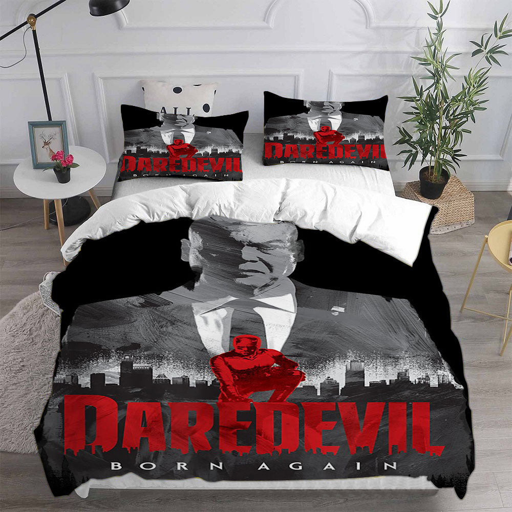 Daredevil Born Again3 Cosplay Bedding Set Duvet Cover Pillowcases Halloween Home Decor