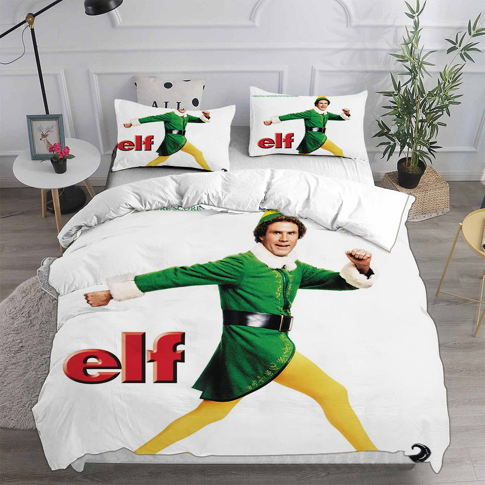 Elf Cosplay Bedding Set Duvet Cover Pillowcases Halloween Home Decor