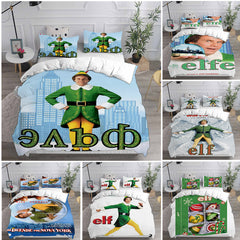 Elf Cosplay Bedding Set Duvet Cover Pillowcases Halloween Home Decor