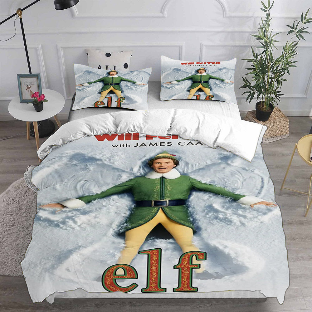 Elf Cosplay Bedding Set Duvet Cover Pillowcases Halloween Home Decor