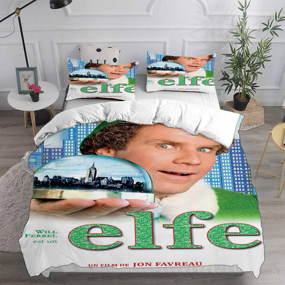 Elf Cosplay Bedding Set Duvet Cover Pillowcases Halloween Home Decor