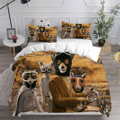 Fantastic Mr. Fox Cosplay Bedding Set Duvet Cover Pillowcases Halloween Home Decor