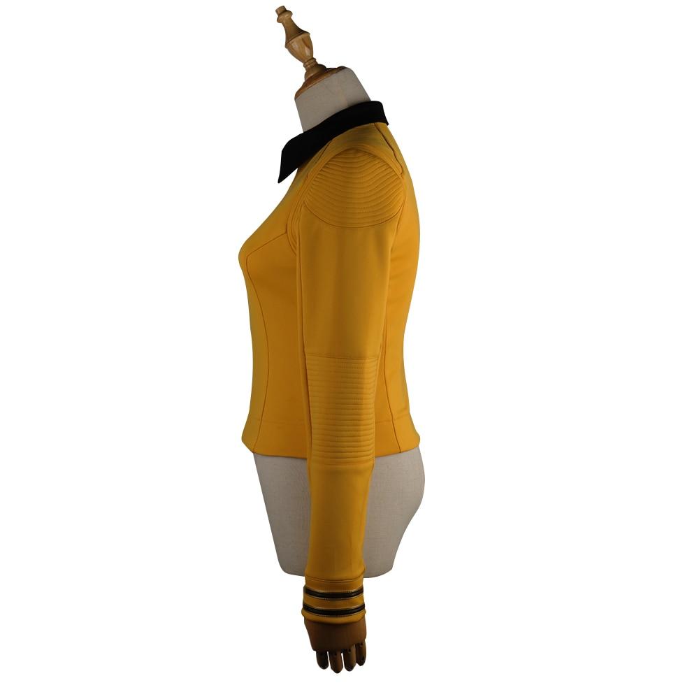 ST Cosicon Discovery Season 2 Female Top Starfleet Commander Uniform with Badge Woman Cosplay Costume