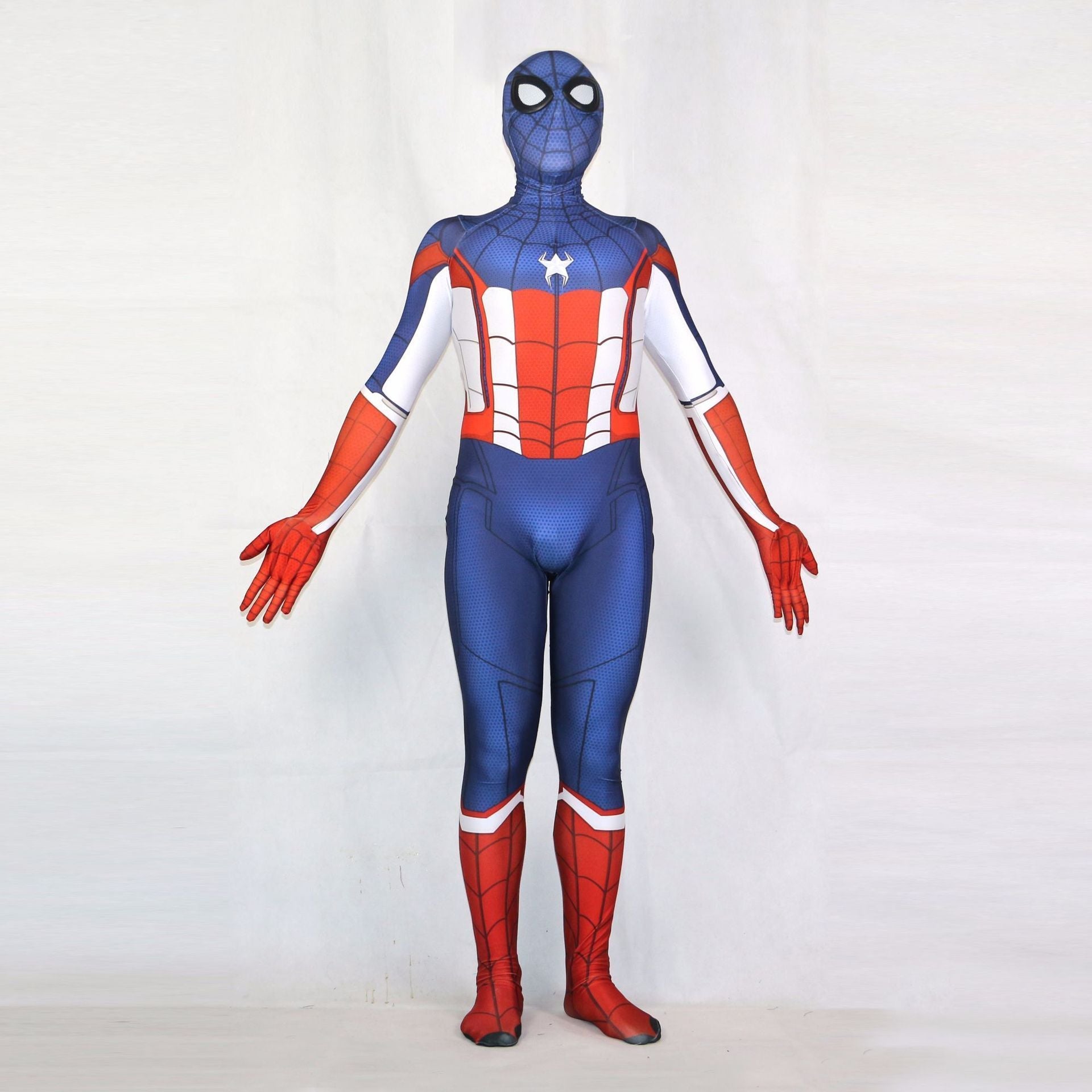 Captain America Spider-Man Superhero Bodysuit Halloween Cosplay Jumpsu ...