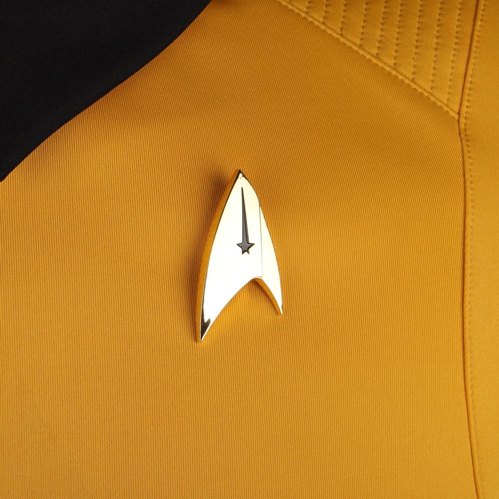 Star Trek Cosicon Discovery Season 2 Captain Kirk Shirt Uniform Badge Costumes Halloween Cosplay Costume