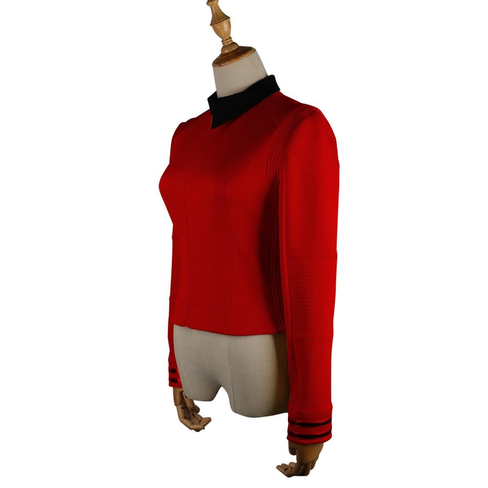 ST Cosicon Discovery Season 2 Female Top Starfleet Commander Uniform with Badge Woman Cosplay Costume
