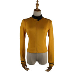 ST Cosicon Discovery Season 2 Female Top Starfleet Commander Uniform with Badge Woman Cosplay Costume
