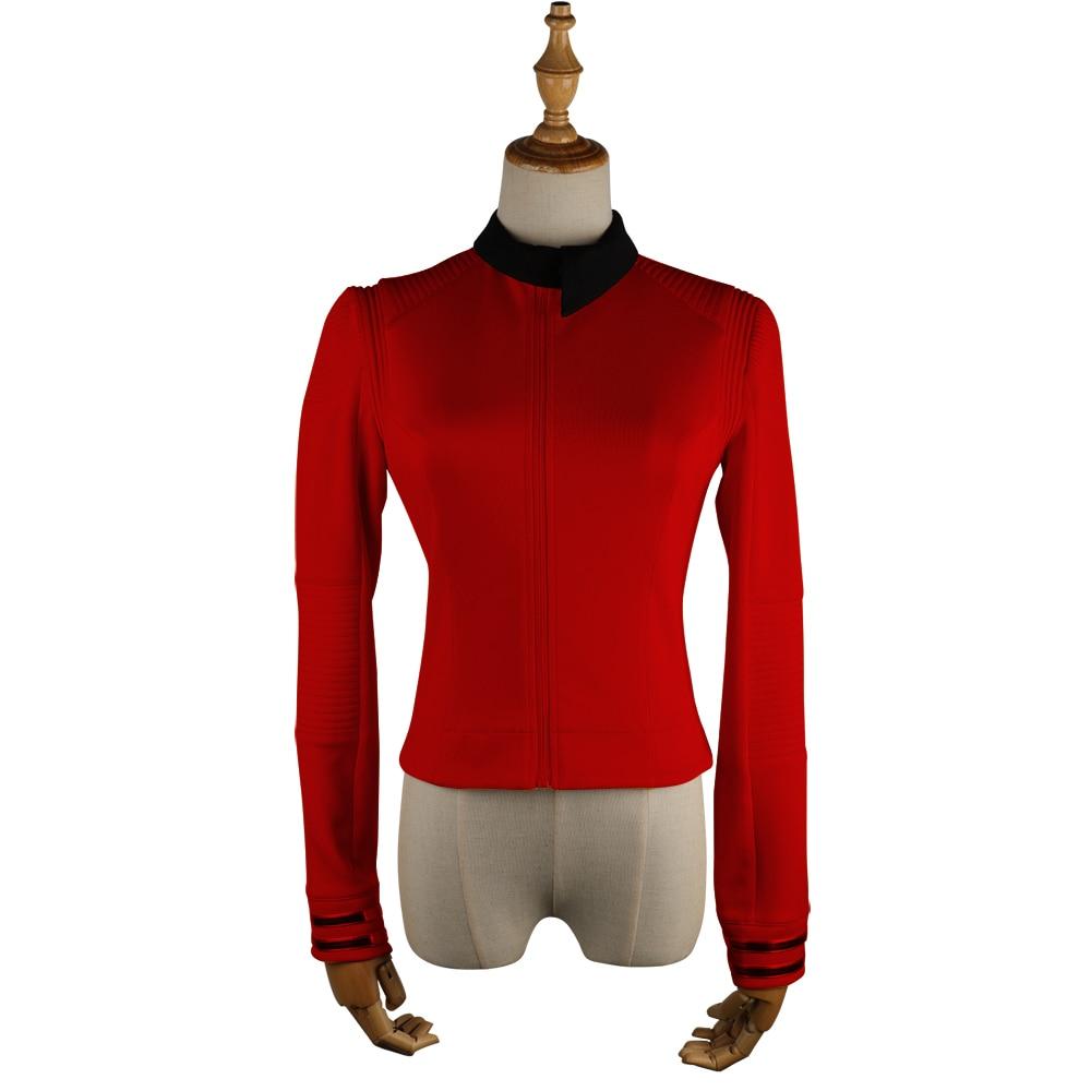 ST Cosicon Discovery Season 2 Female Top Starfleet Commander Uniform with Badge Woman Cosplay Costume
