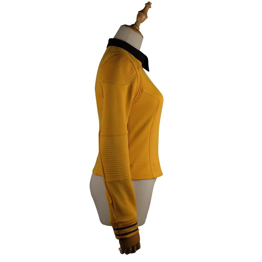 ST Cosicon Discovery Season 2 Female Top Starfleet Commander Uniform with Badge Woman Cosplay Costume