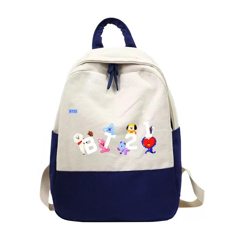 BTS Bangtan Boys BT21 Backpack School Bag Unisex Cosplay Prop