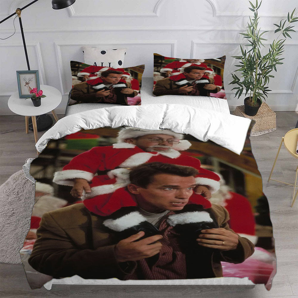 Jingle All the Way Cosplay Bedding Set Duvet Cover Pillowcases Halloween Home Decor