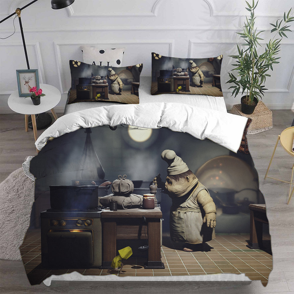 Little Nightmares Cosplay Bedding Set Duvet Cover Pillowcases Halloween Home Decor