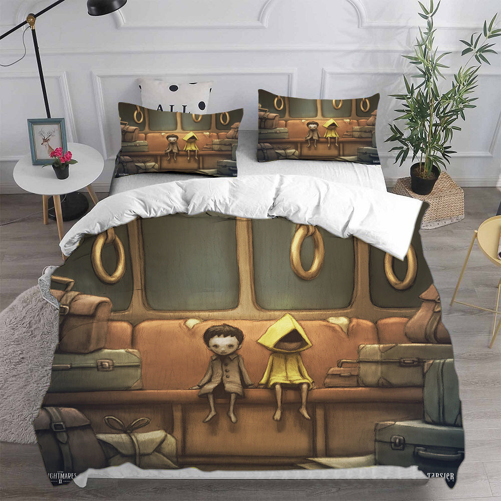 Little Nightmares Cosplay Bedding Set Duvet Cover Pillowcases Halloween Home Decor