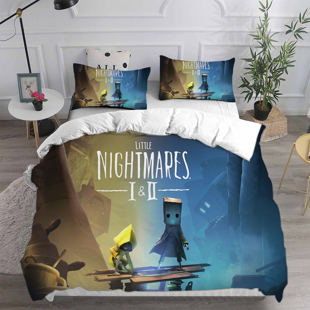 Little Nightmares Cosplay Bedding Set Duvet Cover Pillowcases Halloween Home Decor