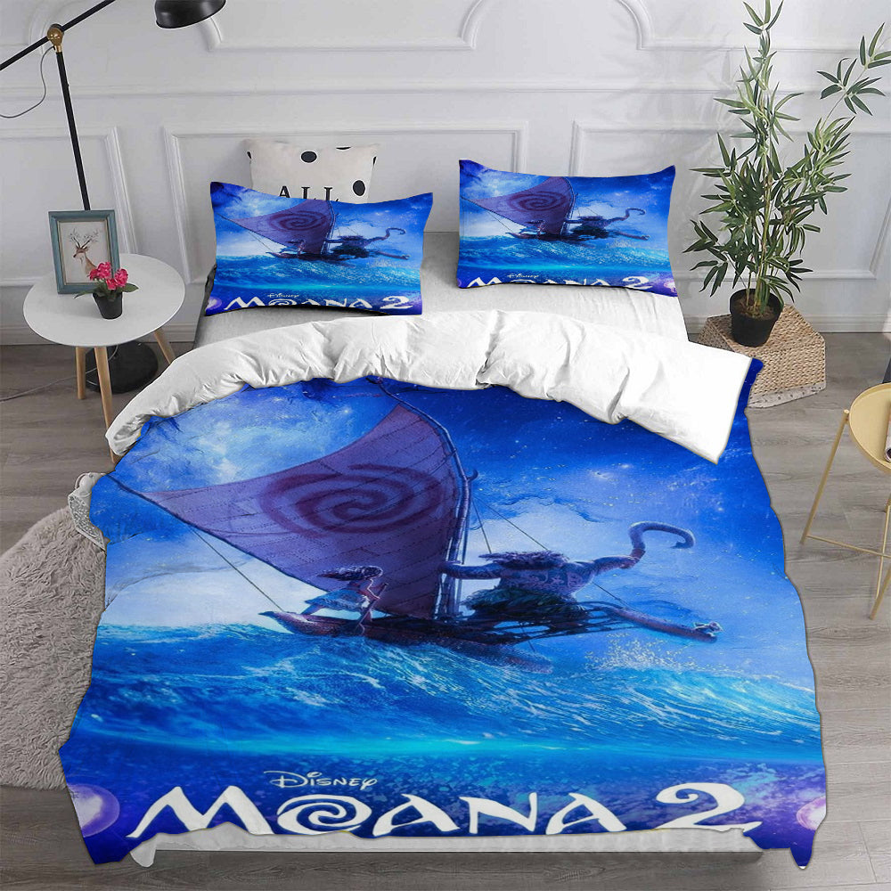 Moana 2  Cosplay Bedding Set Duvet Cover Pillowcases Halloween Home Decor