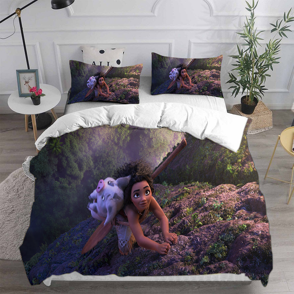 Moana 2  Cosplay Bedding Set Duvet Cover Pillowcases Halloween Home Decor