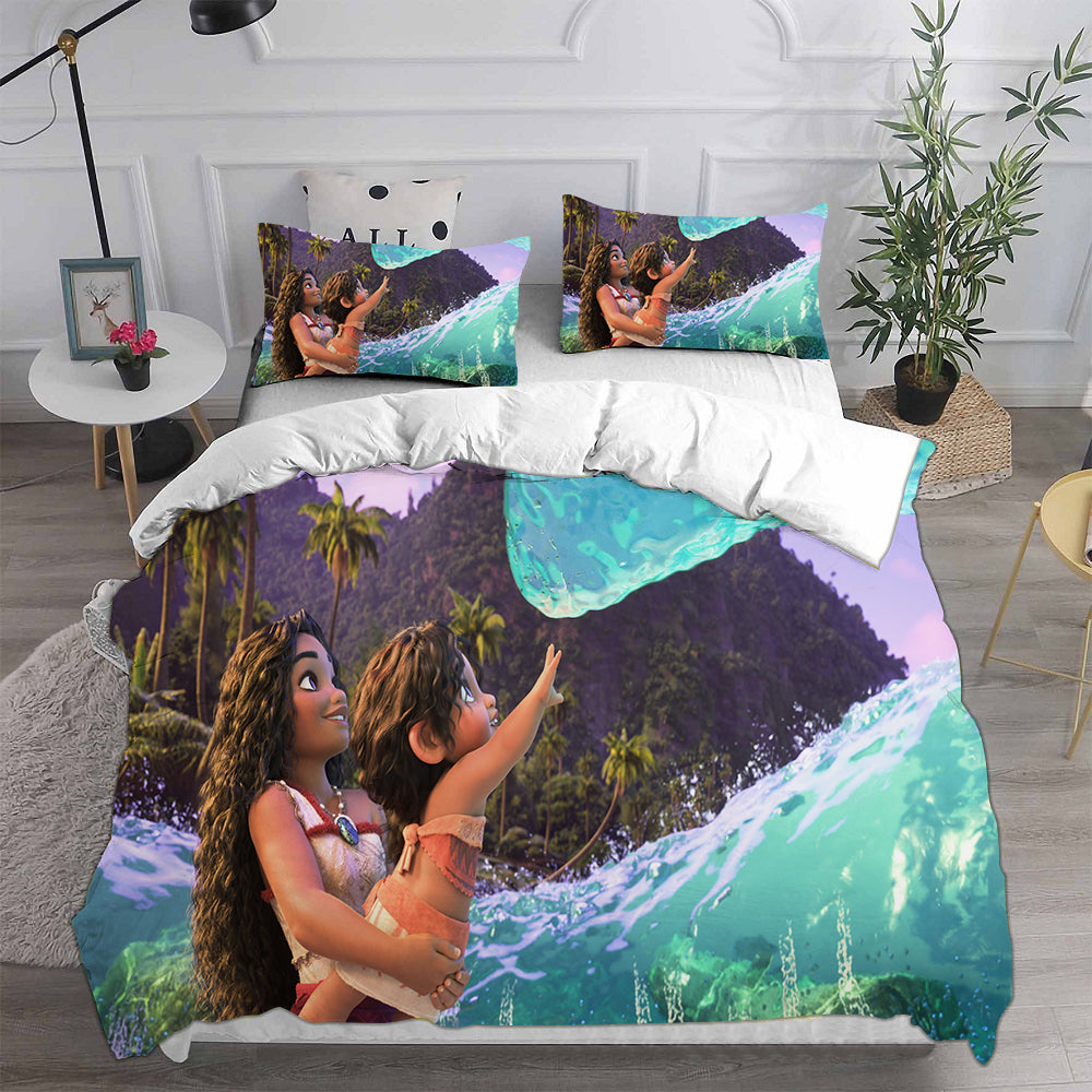 Moana 2  Cosplay Bedding Set Duvet Cover Pillowcases Halloween Home Decor